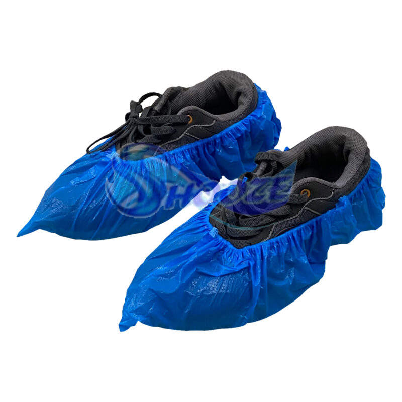 ถุงคลุมรองเท้าแบบใช้แล้วทิ้ง ถุงครอบรองเท้า CPE แบบกันลื่น